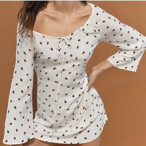 Réalisation Par The Luna dress - White Strawberry